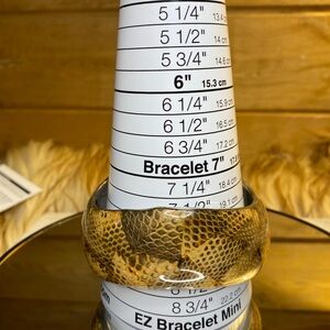 Brown Snake Print Bangle Bracelet